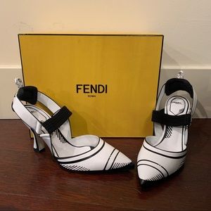 Fendi X Joshua Vides Slingback Heels Size 40/10US